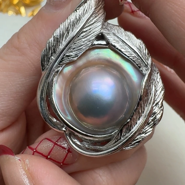 拼合珍珠（马贝珠）颈饰未镶嵌