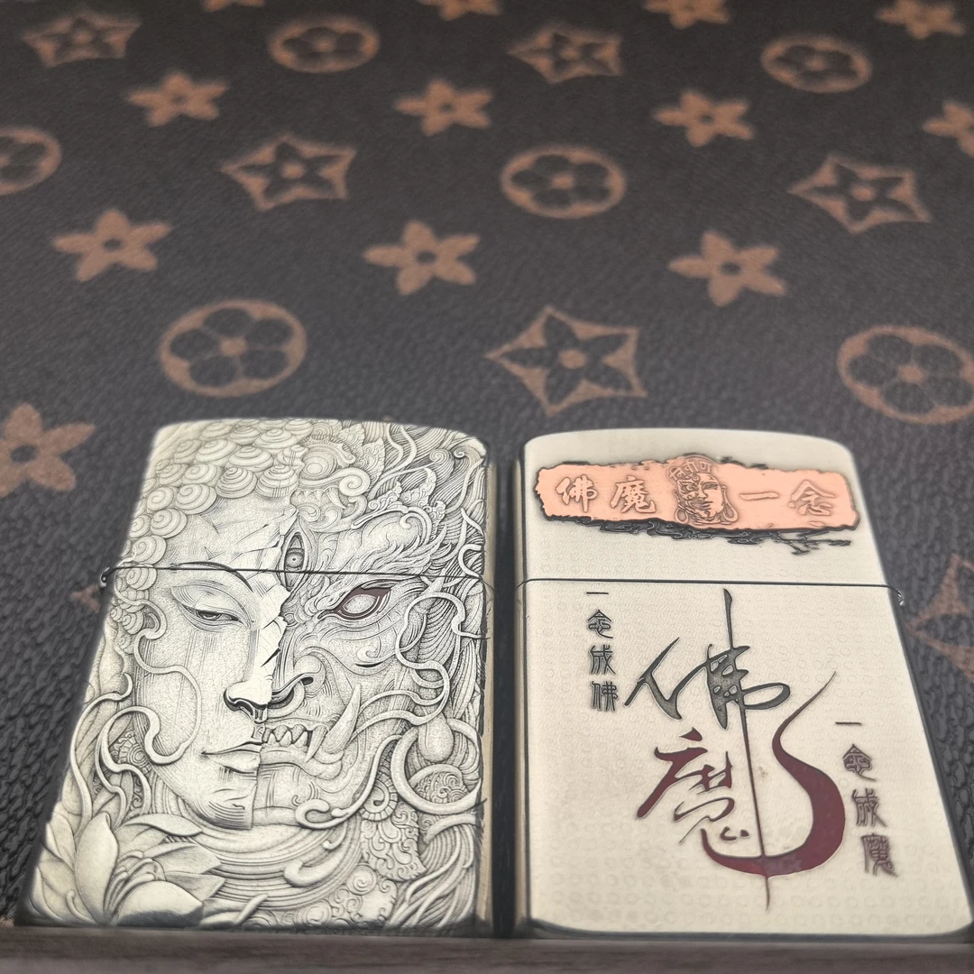 ZORRO2代902S盔甲(佛魔一念)浮雕镶嵌高档煤油打火机[欣琪工作室]