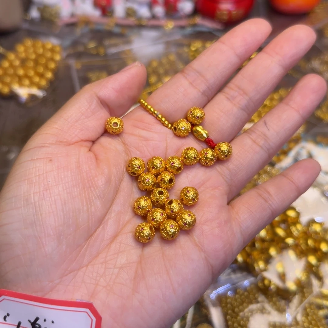 铜合金雕花球2个 022