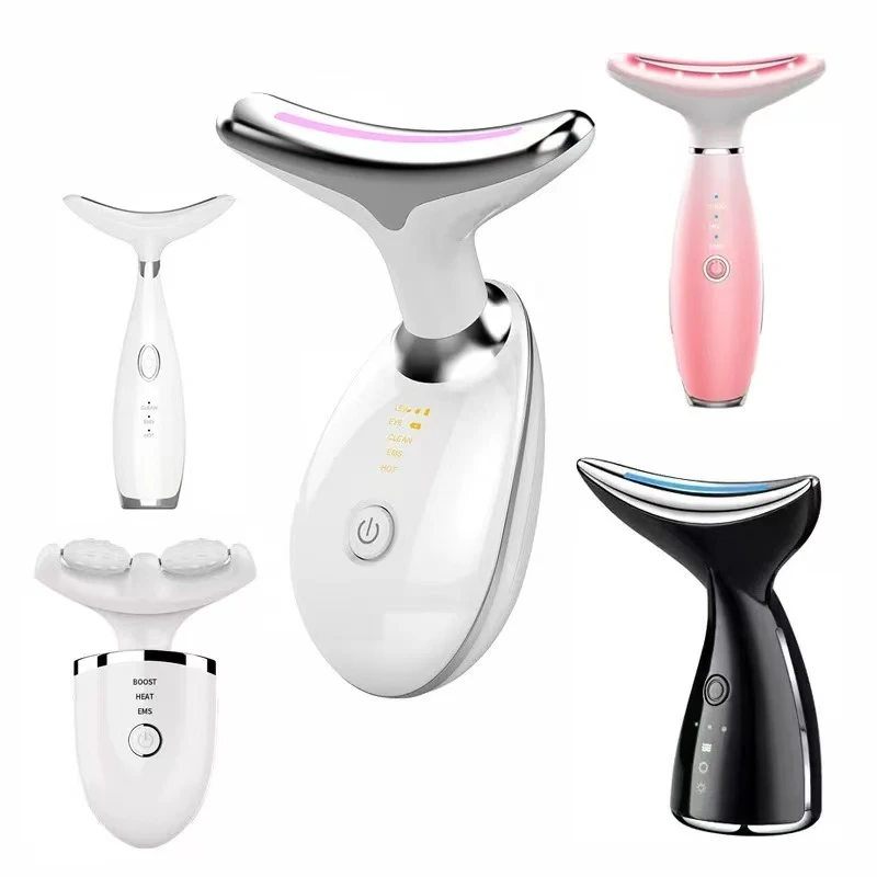 颈部按摩仪去颈纹微电流提拉震动按摩彩美颈仪