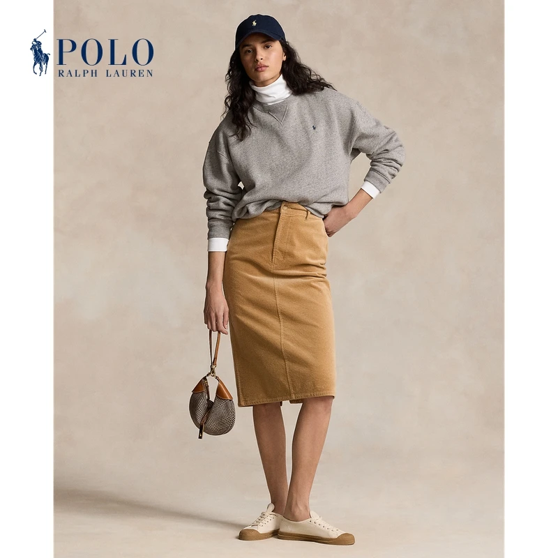 Ralph Lauren/拉夫劳伦女装 经典款灯芯绒铅笔迷笛半身裙RL26098