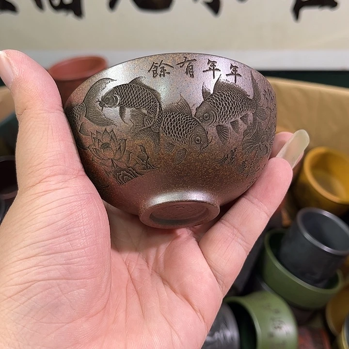 茶杯紫砂全手工紫砂主人杯