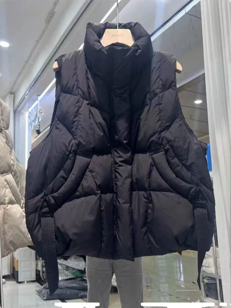 胖mm时尚百搭坎肩无袖2025秋冬立领加厚保暖棉马甲外套