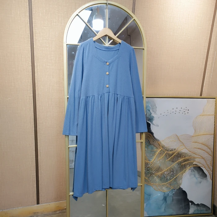 BG299孕妇蓝色连衣裙120-160