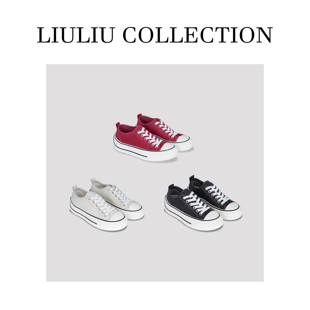 新款厚底真皮显瘦休闲一脚蹬百搭帆布鞋 跟高4公分 U176