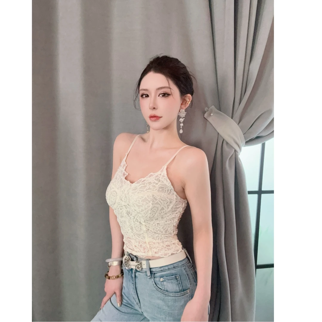 SS姗姗2024新款秋冬蕾丝性感气质百搭美背50270092