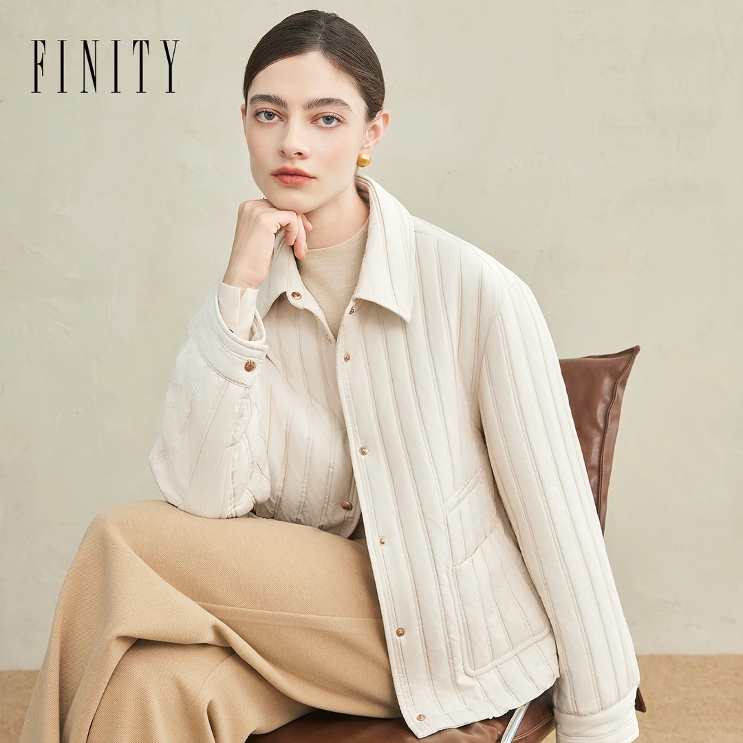 FINITY 棉服棉袄25年冬季新款简约通勤保暖外套女士 F21Y9D39M1