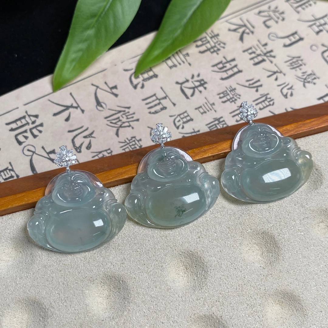 思懿手镯之家-18k翡翠佛公约27*22*5mm-15794-TY-多样性发一