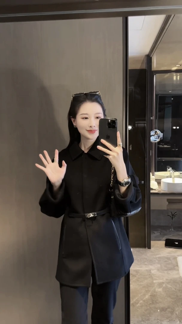 【米卡私服】收腰羊毛羊绒大衣