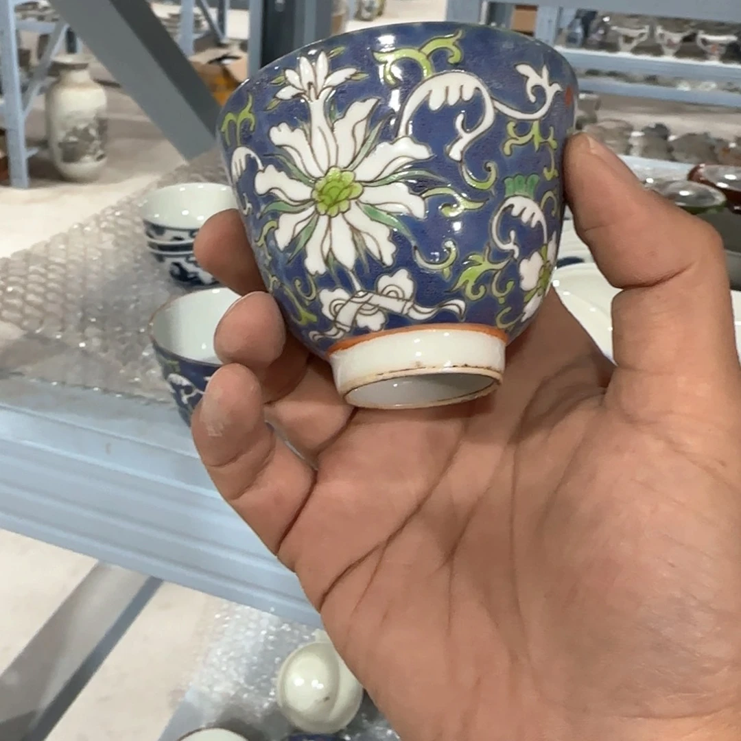 瓷片摆件手绘瓷器全部处理