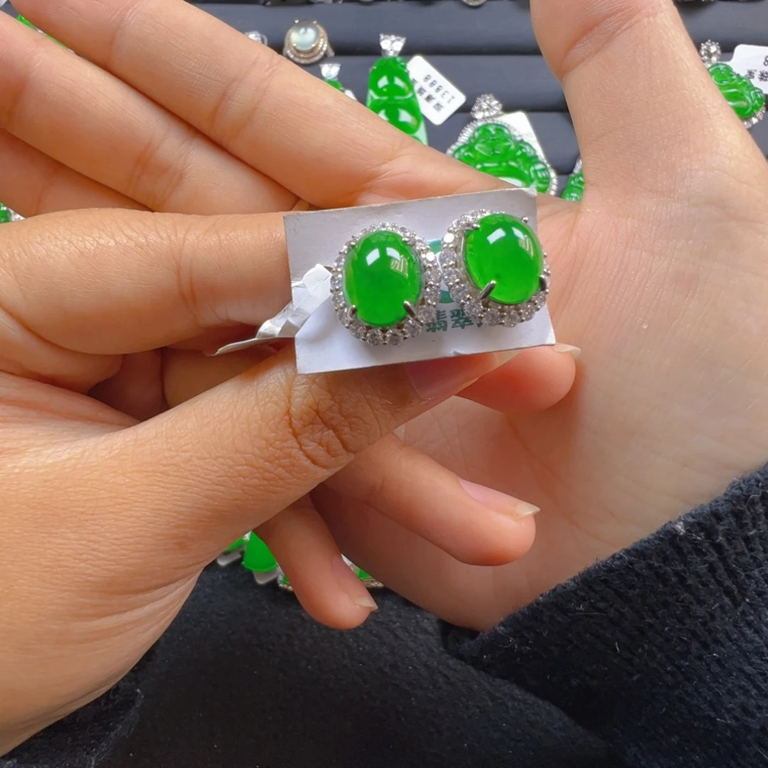 翡翠银S925镶嵌颈饰