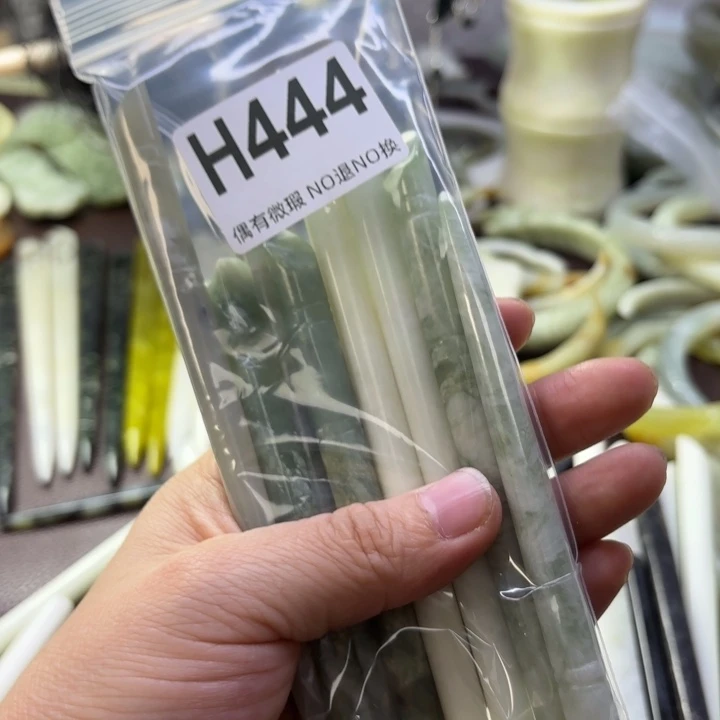 蛇纹石玉发饰合金芬*
