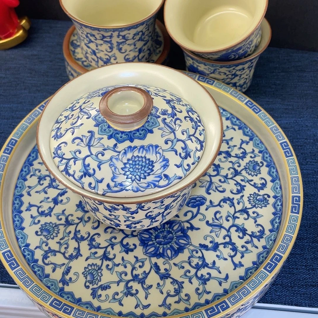 陶景德陶瓷盖碗茶具