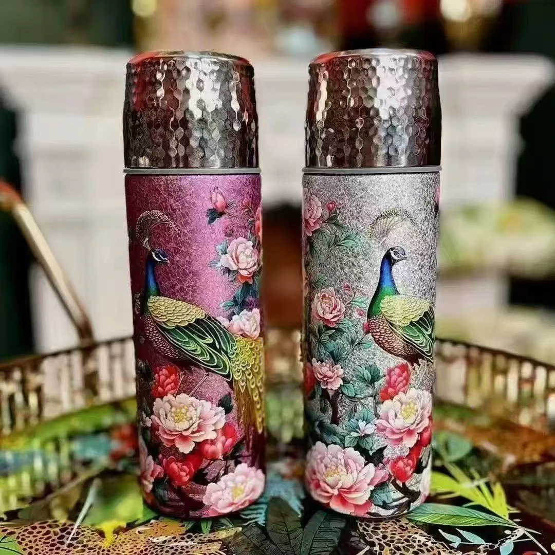 【老板娘】高颜值复古覆钛保温杯双层高档大容量养生水杯便携茶水