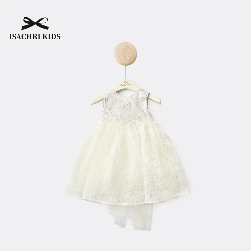 【1月5日反季清】晶晶家 香槟玫瑰宝宝生日礼服裙女儿童公主裙IS511