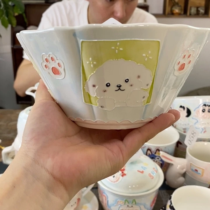 瓷片景德镇釉下彩手绘