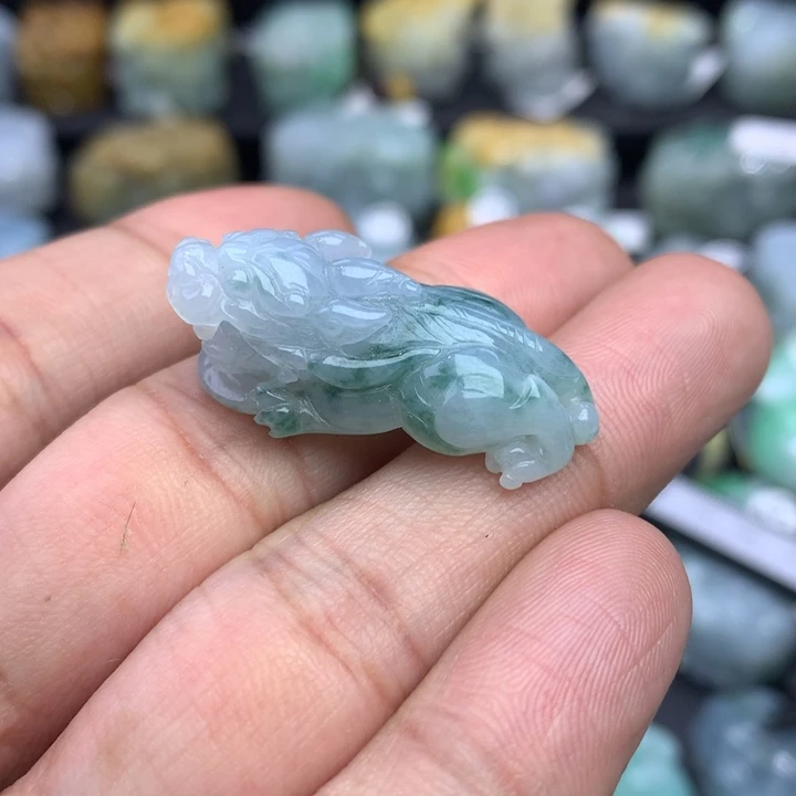 翡翠颈饰未镶嵌?****?天然缅甸翡翠招财貔貅吊坠