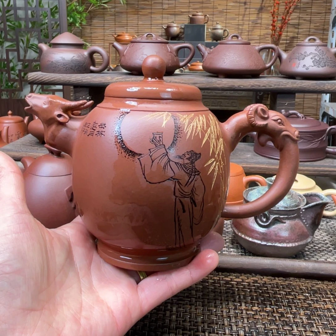 紫砂茶壶宜兴原矿紫砂手工制480