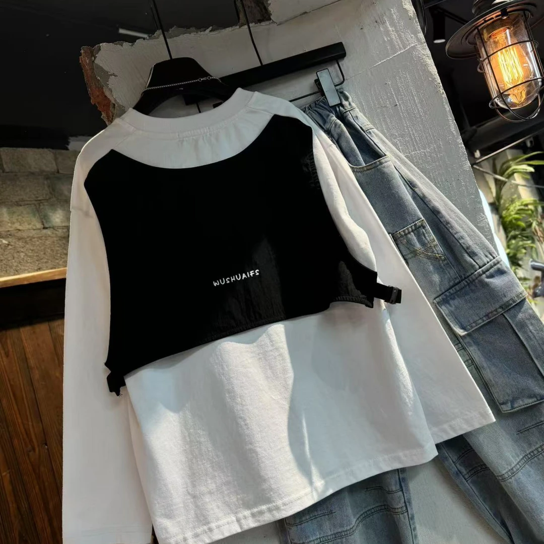 吾 2025【Y】3月17日 儿童男童女童时尚白色字母T恤5119-