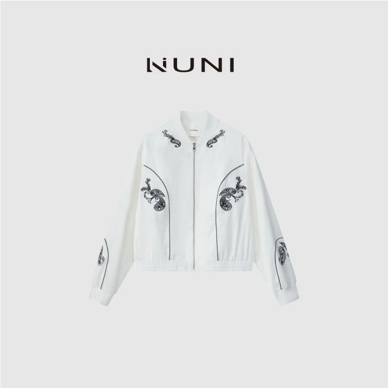 LINUNI“国风”高级刺绣款民族风棒球外套特殊定制款面料