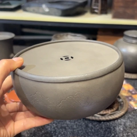蜜安罐瓷香炉锡茶则