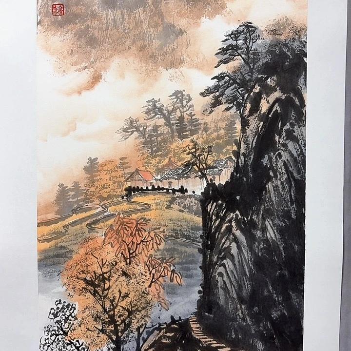 国画亲笔手绘放心去藏