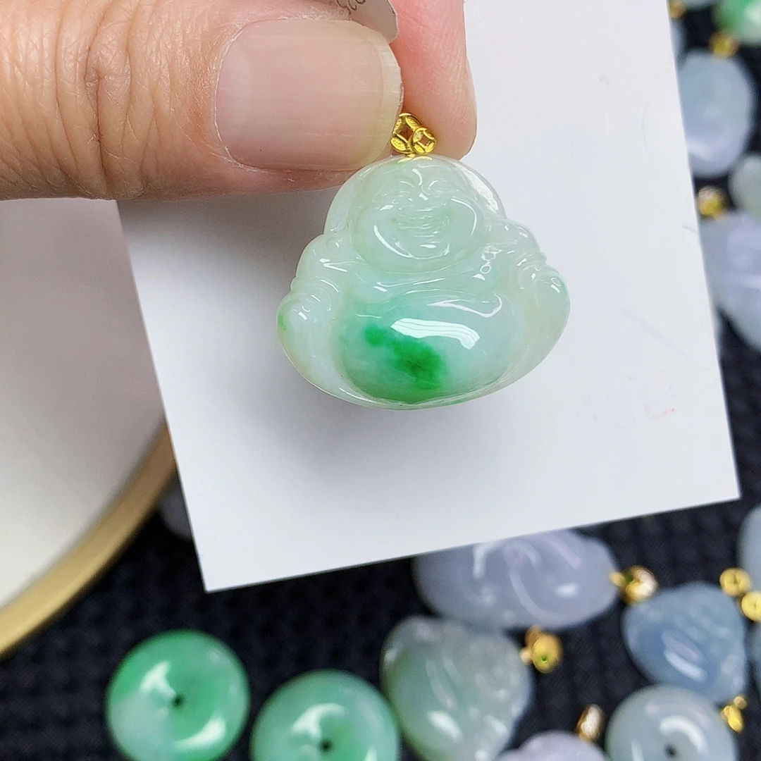 翡翠18K金镶嵌颈饰4567742