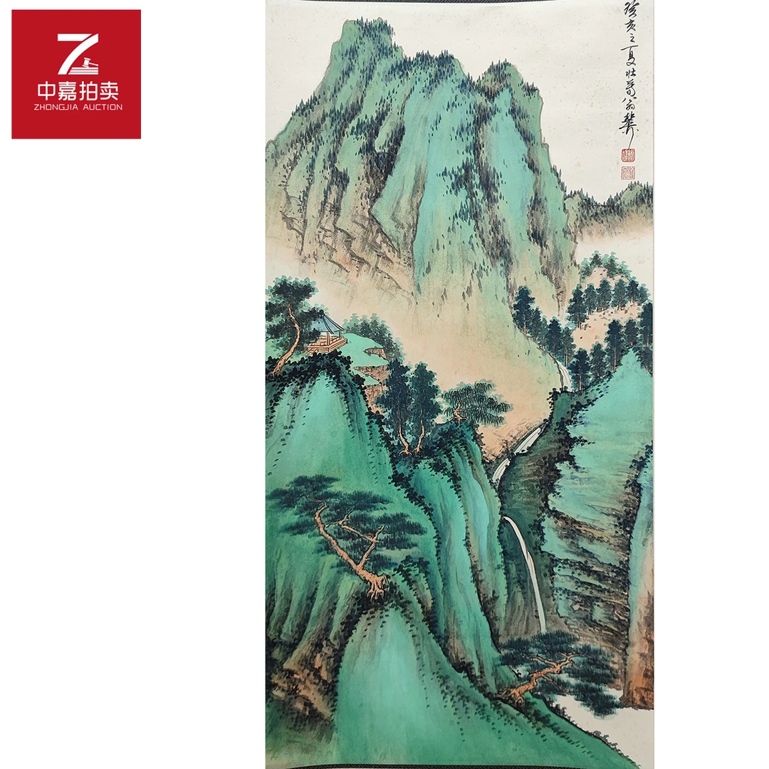 2-2-5 0003谢先生绘画立轴山水46x93