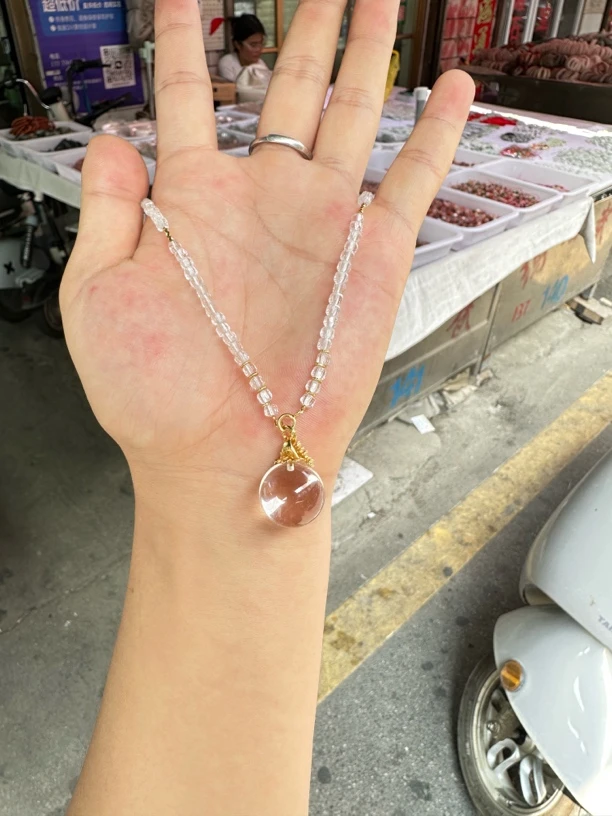 《黛喜珠宝》xyj 白水晶吊坠 拍一发一