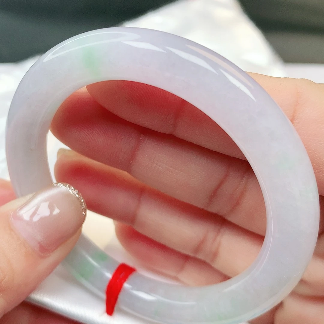 未镶嵌手镯翡翠缅甸纯天然A货老坑种翡翠淡春彩174号