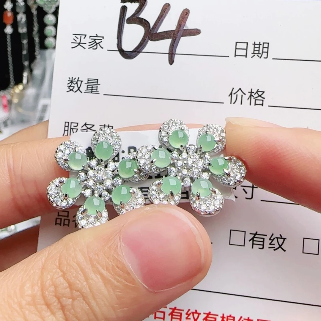 银S925镶嵌戒指翡翠