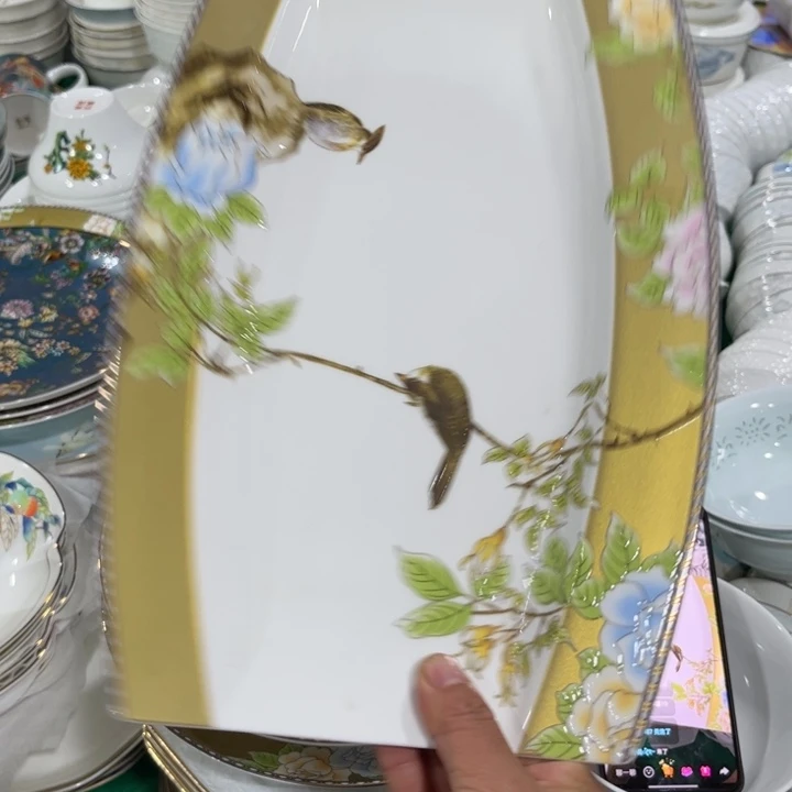 瓷片琴瑟和鸣鱼盘一个微瑕