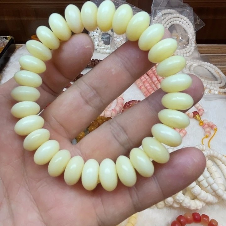 焰***：驼骨手串/手链驼牙卡14算盘珠