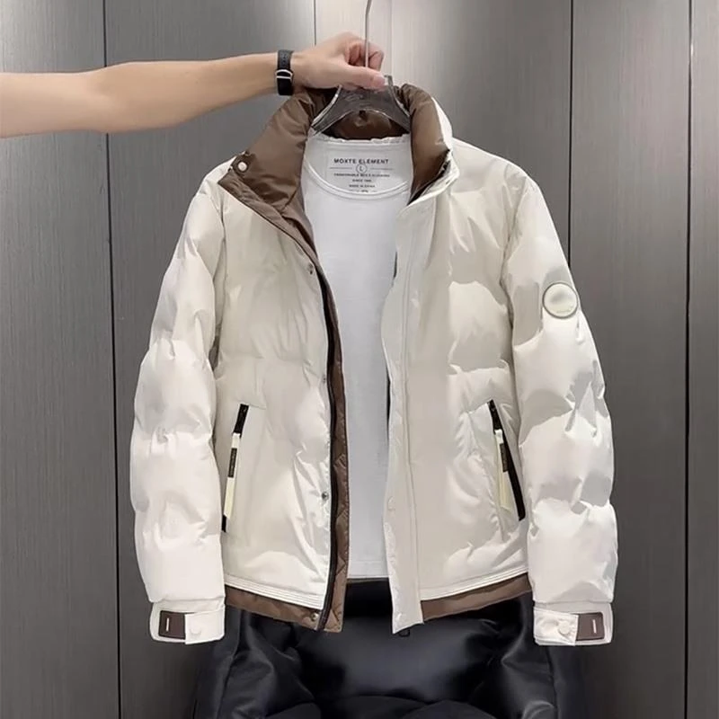 【香港Npkp・官方正品】冬季加厚拼色羽绒服男高端潮牌保暖短款男