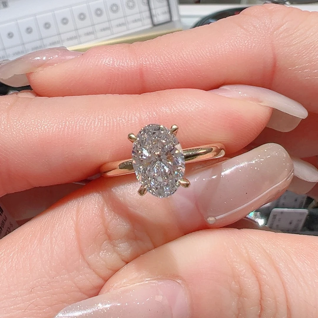 实验室培育钻石18K金镶嵌限***比@@00031393