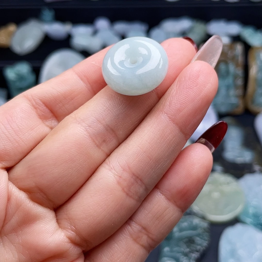 翡翠未镶嵌颈饰缅甸翡翠A货挂件