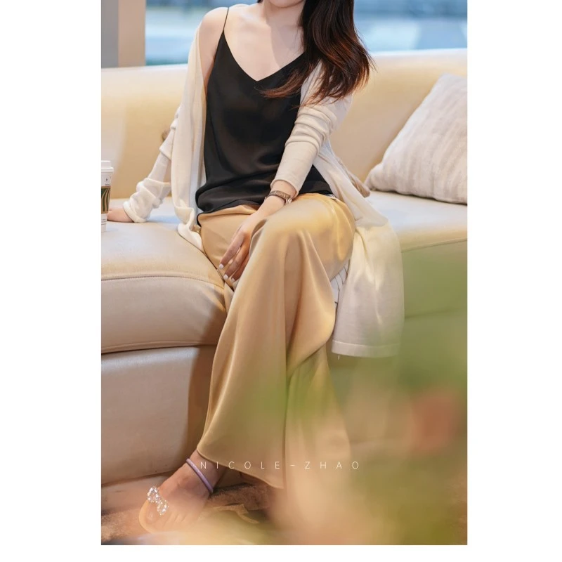 3MC555【贵姐NICOLE】设计师高端定制百搭显高显瘦醋醋长裤气质时尚