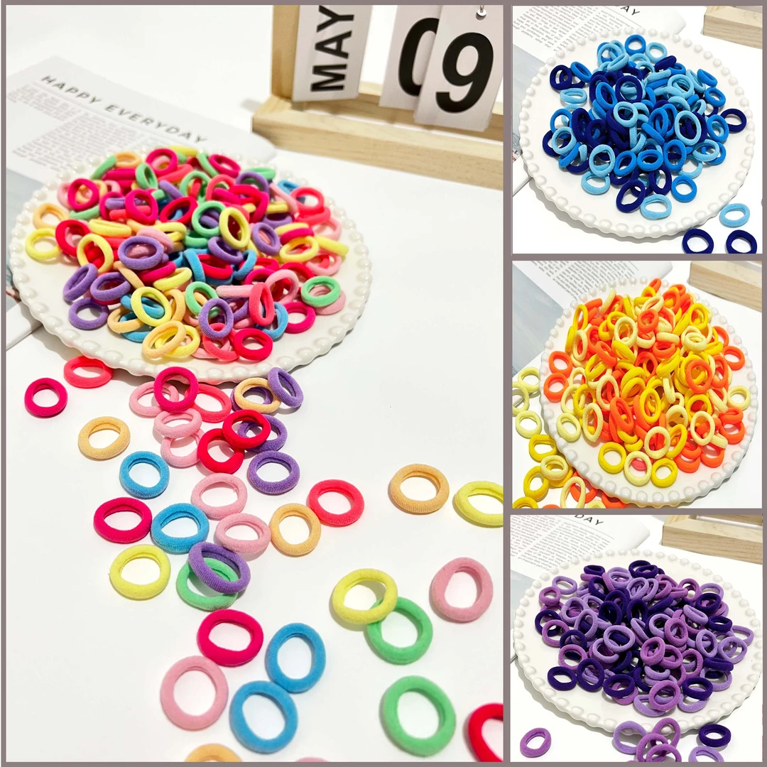 宝宝双11彩色马卡龙高弹力不伤发发圈头绳弹性发圈小女孩儿童女童