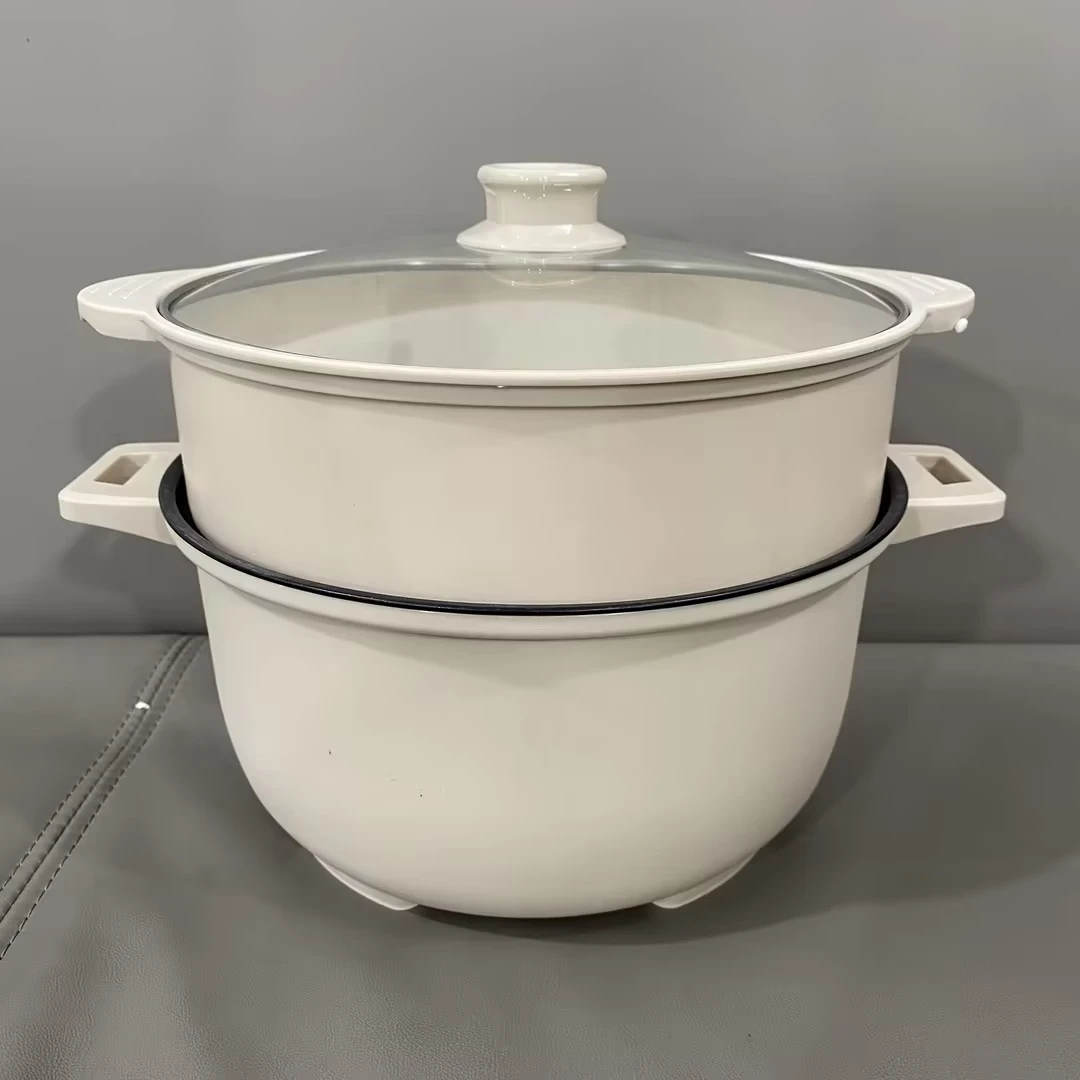 W841上蒸下煮多功能电煮锅 加蒸笼大容量不沾内胆 可蒸可煮可火锅