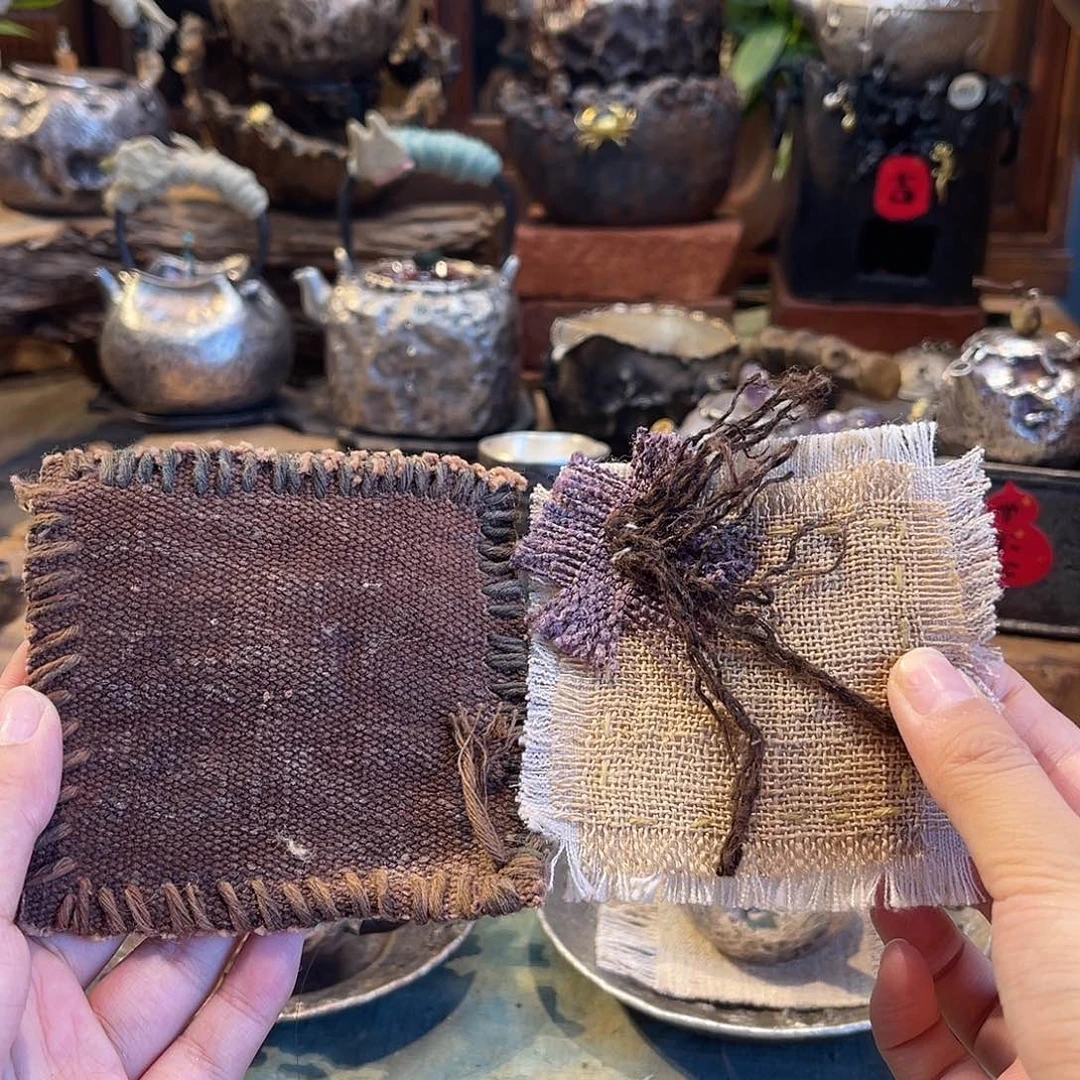 紫砂手工制作 蚕丝茶垫