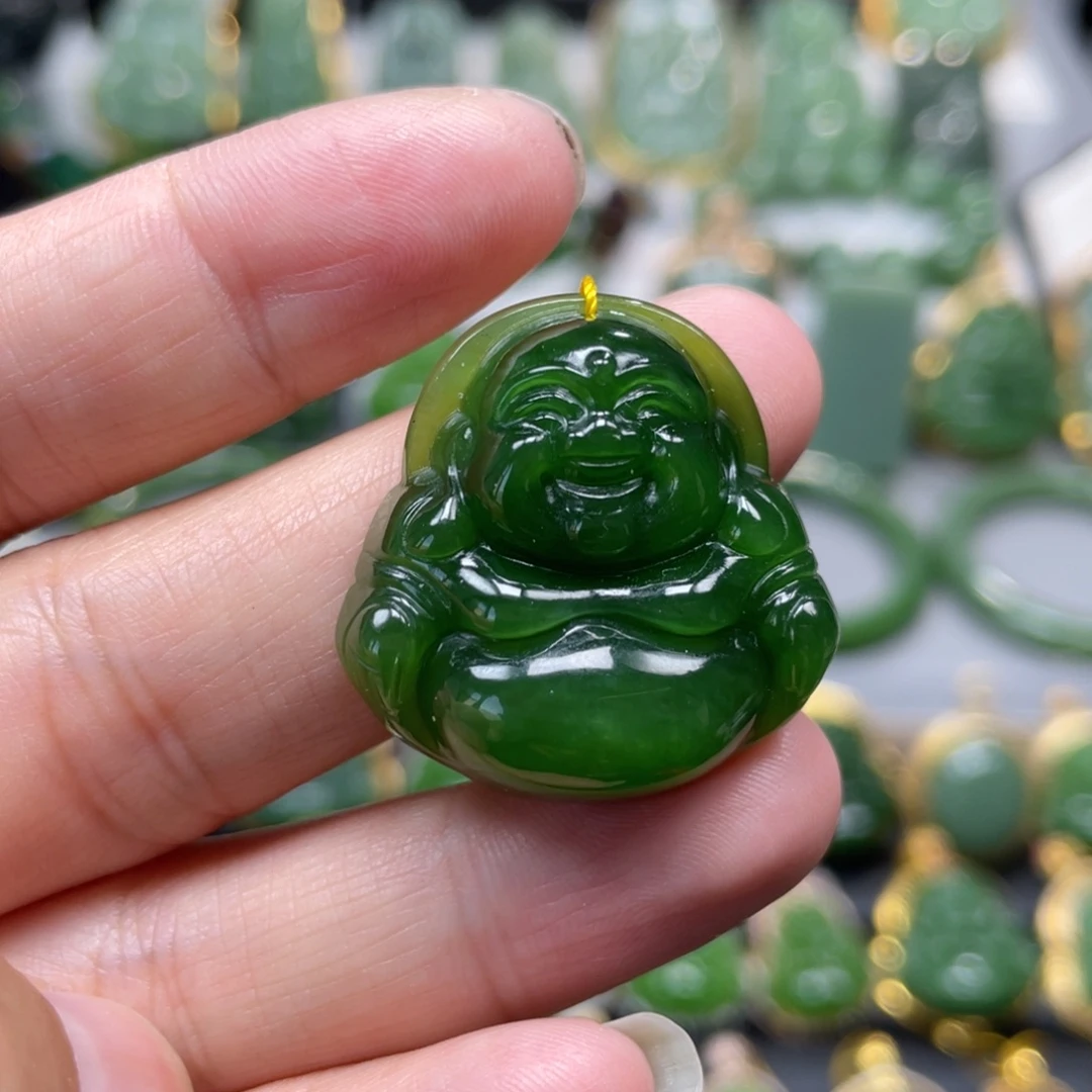 和田玉（碧玉）未镶嵌吊坠(不含链)