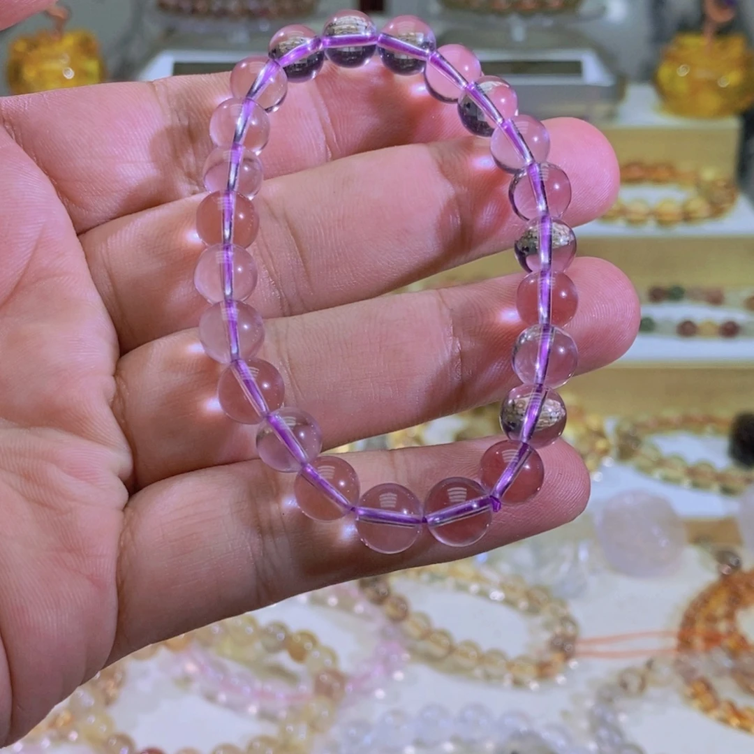 水晶手链未镶嵌玻利维亚紫水晶手串