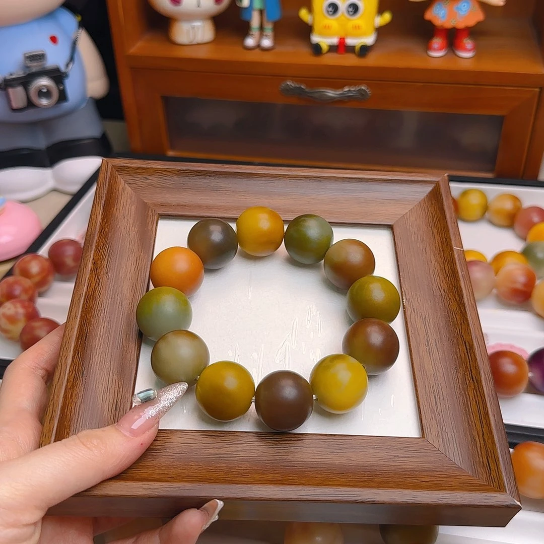 菩提根/象牙果手串卡21干磨圆珠