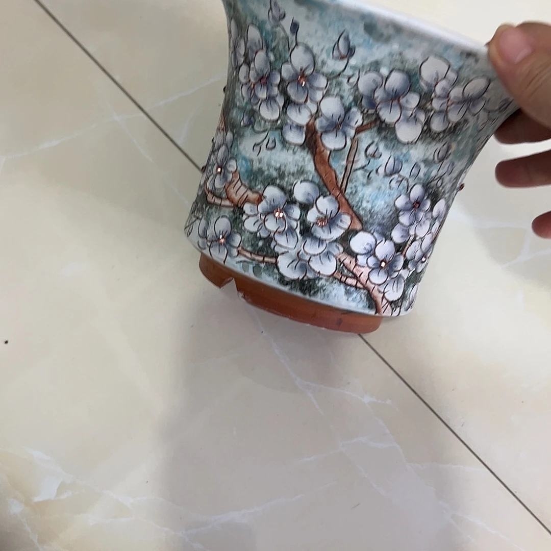 景德镇炫彩手绘景德镇陶瓷花盆