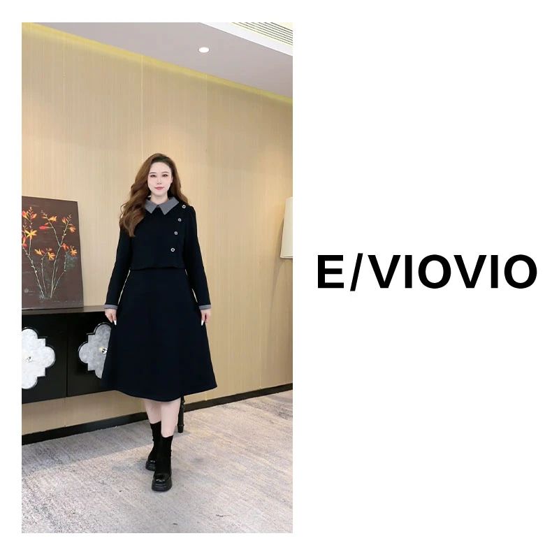 冬季假两件连衣裙女241571