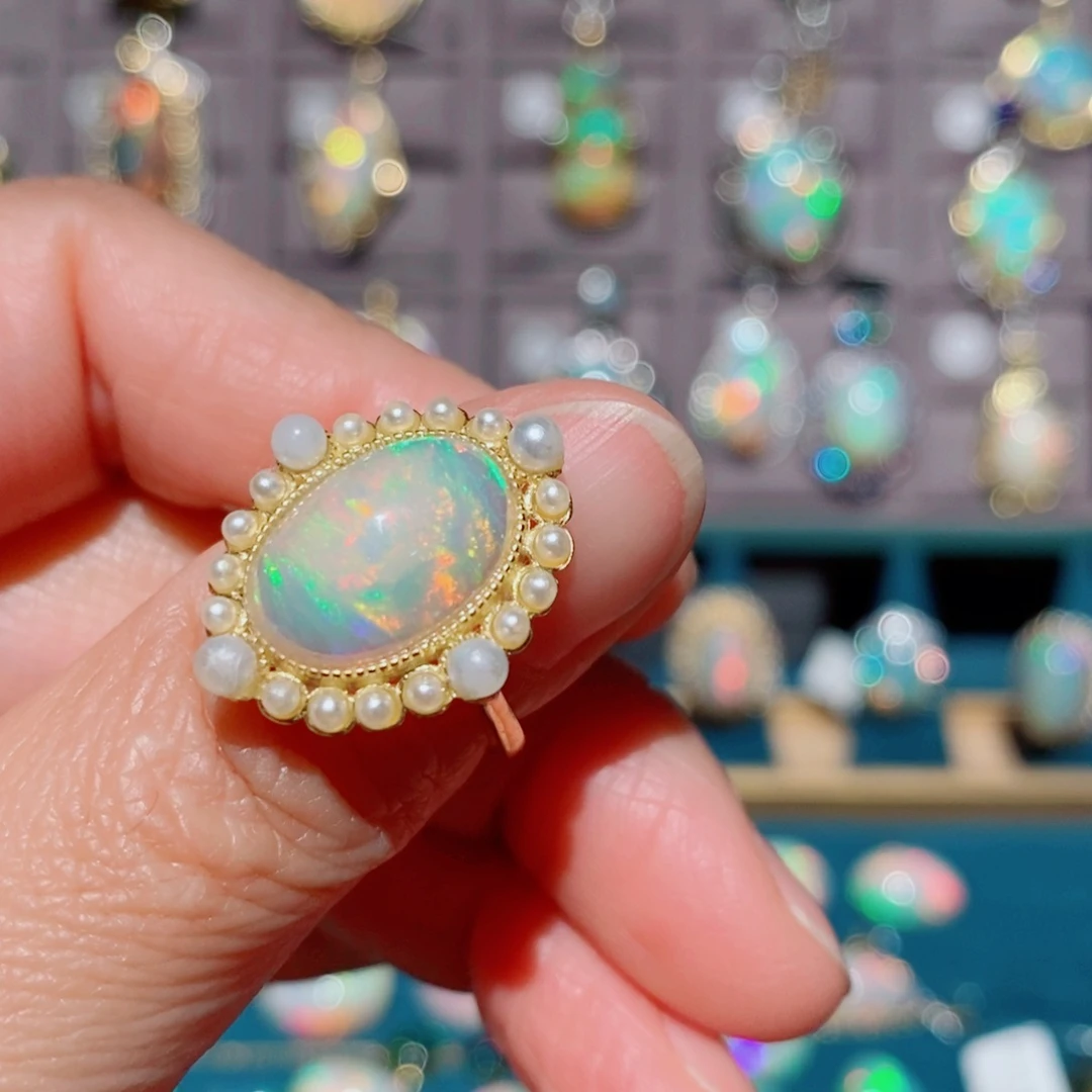 欧泊欧泊戒指银S925镶嵌