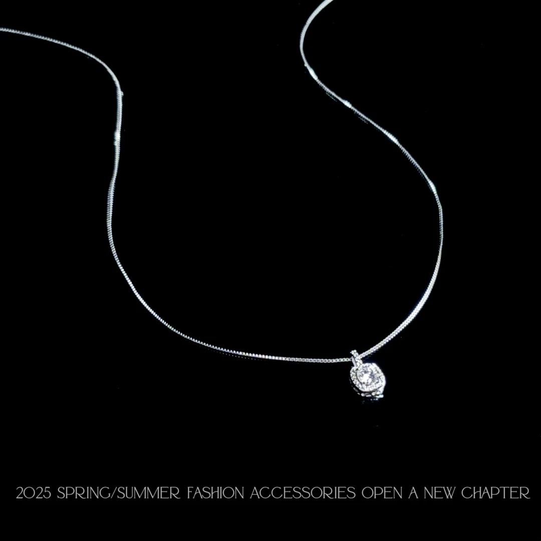 坠链均925银莫桑石 镀k金 2025款C7736【泪滴皓】铂堡俪BOBAOLI项链