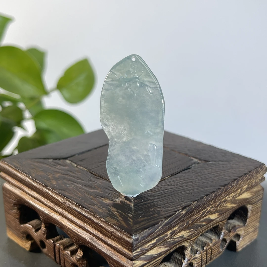 JYW24-33  天然缅甸A货翡翠  悟道