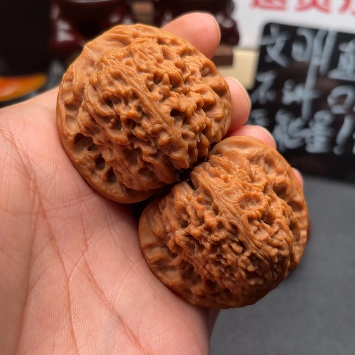 文玩核桃吊坠44+全品赵喜满南疆石文玩核桃把件