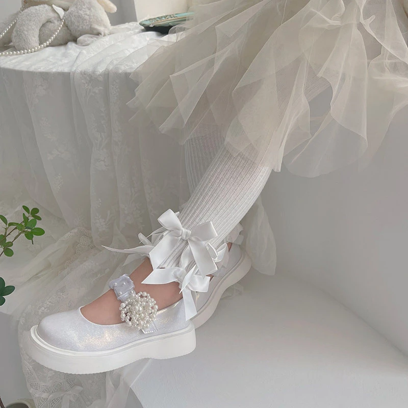 新品元气甜美16只蝴蝶结洛丽塔jk女儿童可爱九分打底裤袜